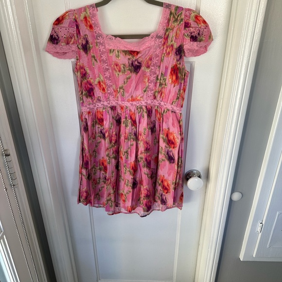 NEW With Tags Loveshack Fancy Nutmeg Dress Wild Pink Rose Size 00 - Picture 5 of 7